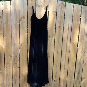 Bergdorf Goodman Black Velvet Evening Dress